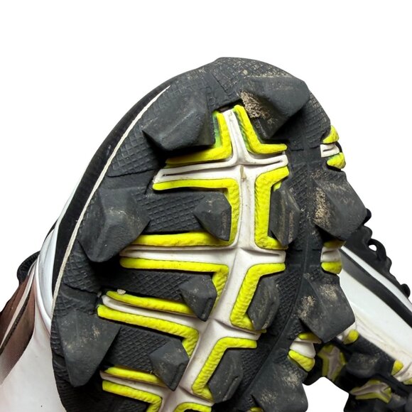 Nike Huarache 11C Youth Baseball Cleats Black White Lightweight Molded Rubber Sp - Picture 7 of 9